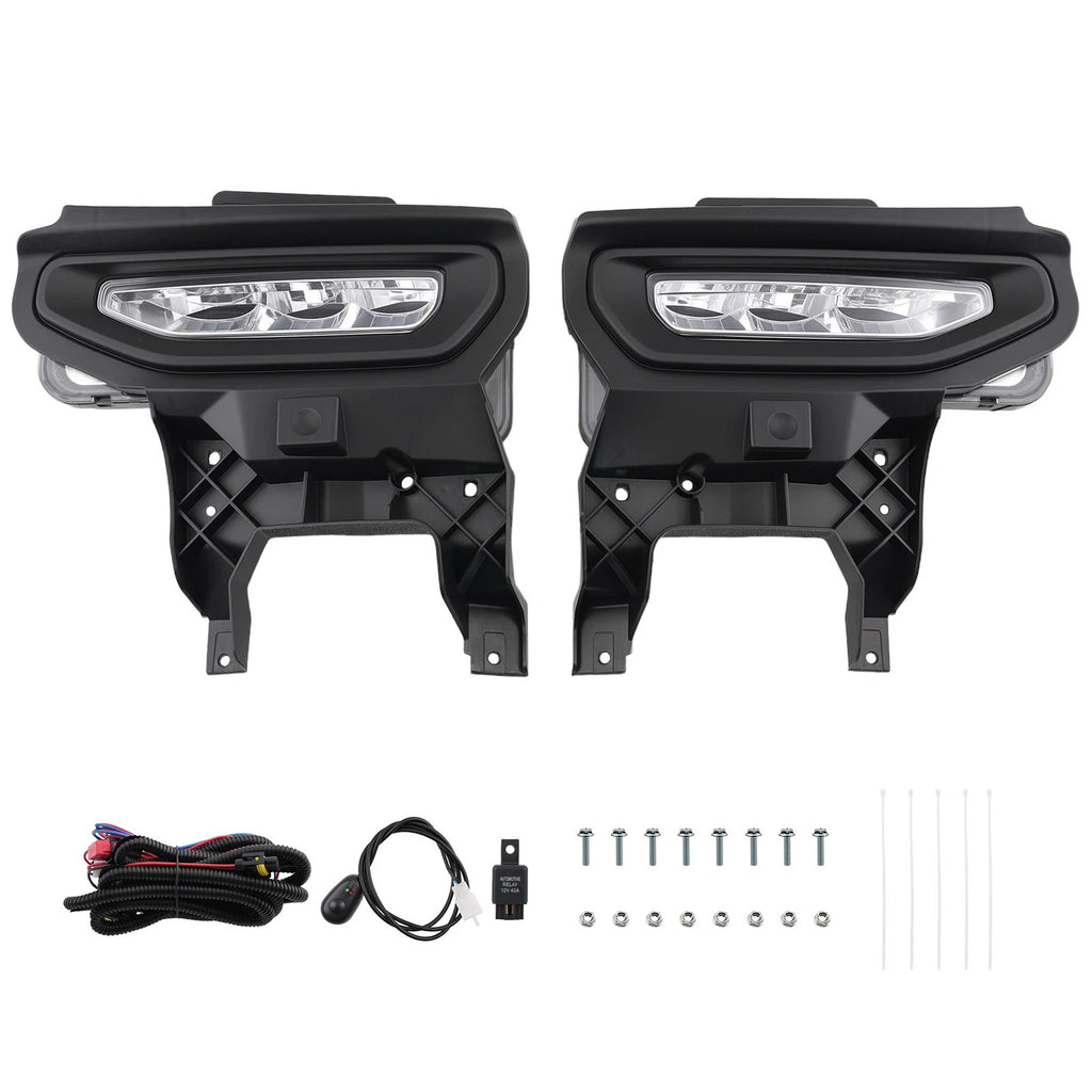 LED Bumper Fog Lights Set for GMC Sierra 1500 (2016–2018) + Switch & Bracket
