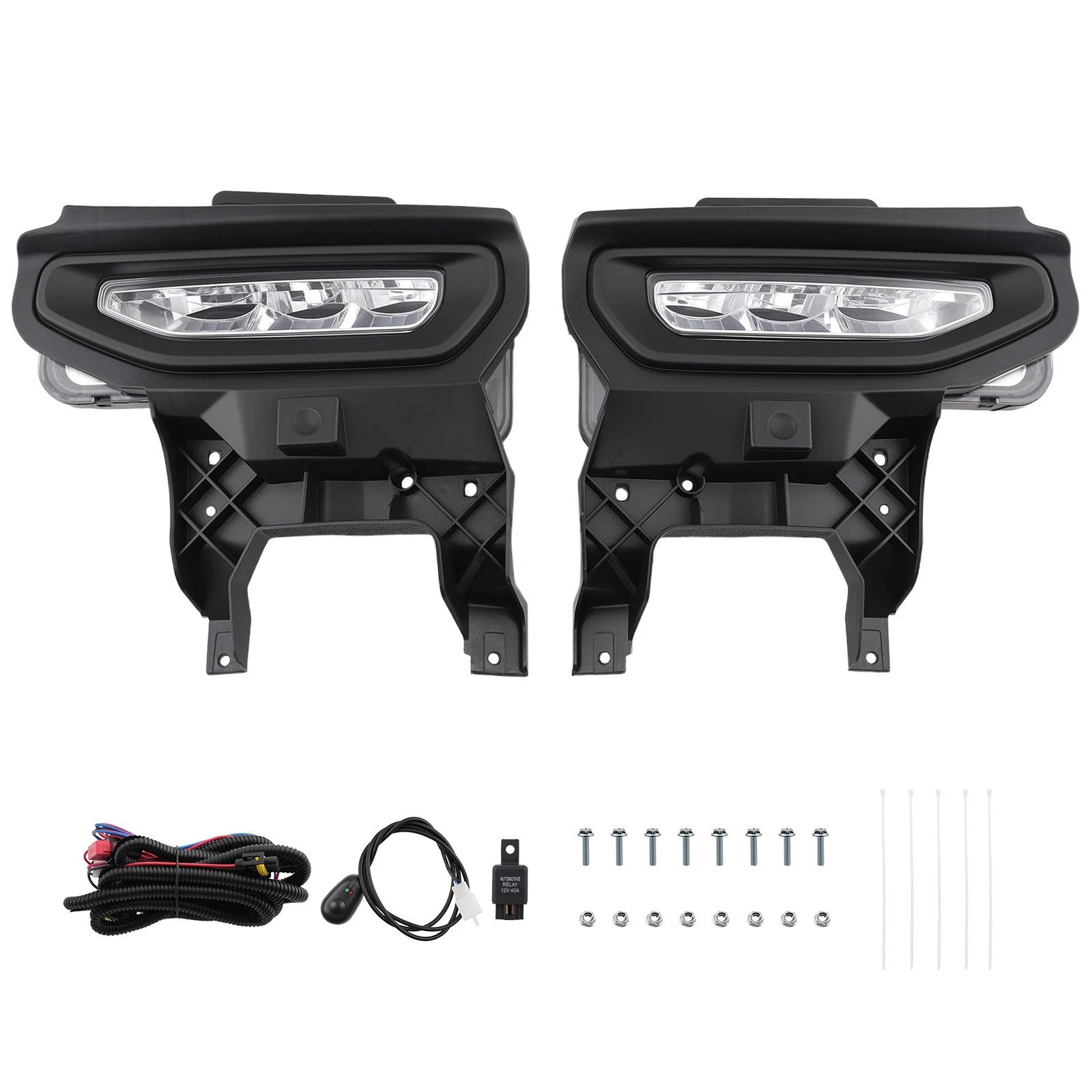 LED Bumper Fog Lights Set for GMC Sierra 1500 (2016–2018) + Switch & Bracket