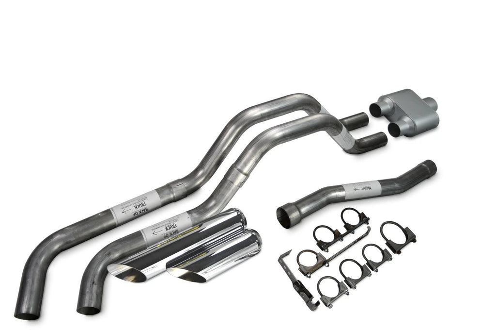 Dual Exhaust Muffler for Nissan Titan (2004–2006) 2.5" Side Exit Slash Tip
