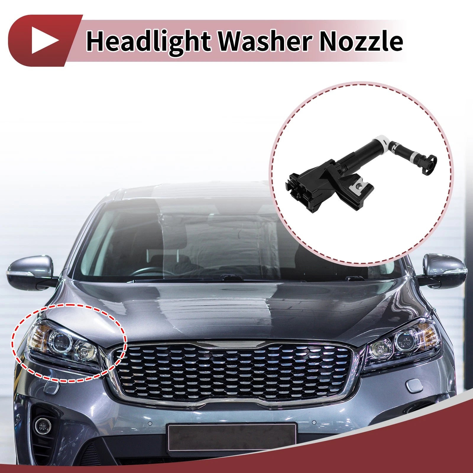 Front Passenger Side Headlight Washer Nozzle for Toyota Land (No. 8520760020)