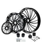 21" Front & 18" Rear Wheel Rim Hub & Pulley Sprocket for Harley Touring (2009–2023)
