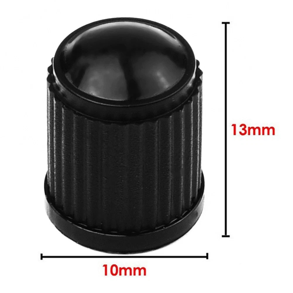 20PCS Black Plastic Air Valve Tyre Wheel Cap Dust Valves for Car Bike Motorcycle