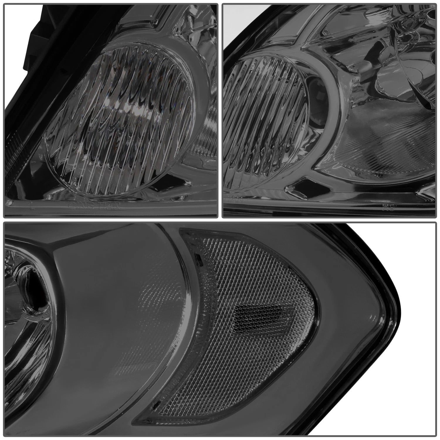 Smoked/Clear Signal Bumper Headlight Lamps for Chevy Impala (2006–2016)