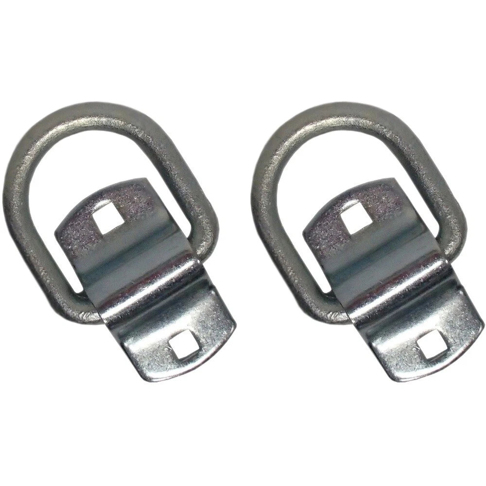 2X 1/2" Bolt On D-Ring Strap for Flatbed Truck Trailer Tie Down