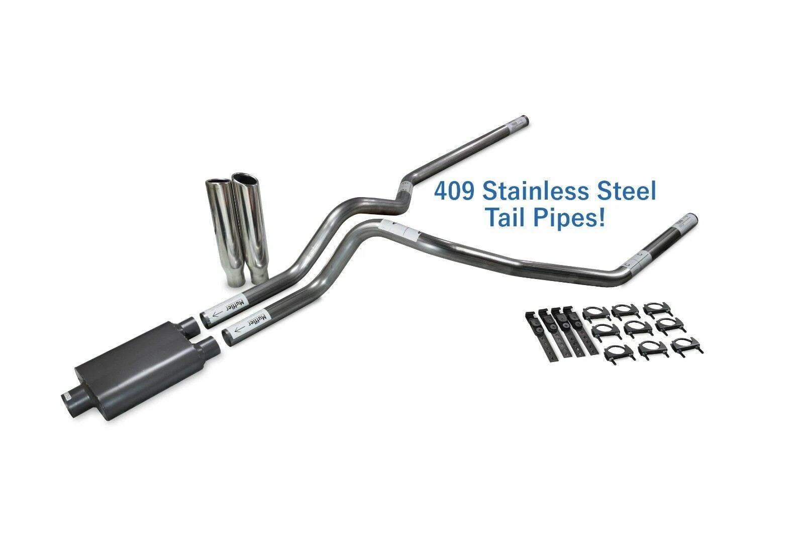 Stainless Dual Exhaust Kit for Chevy GMC 1500 (2015–2018)