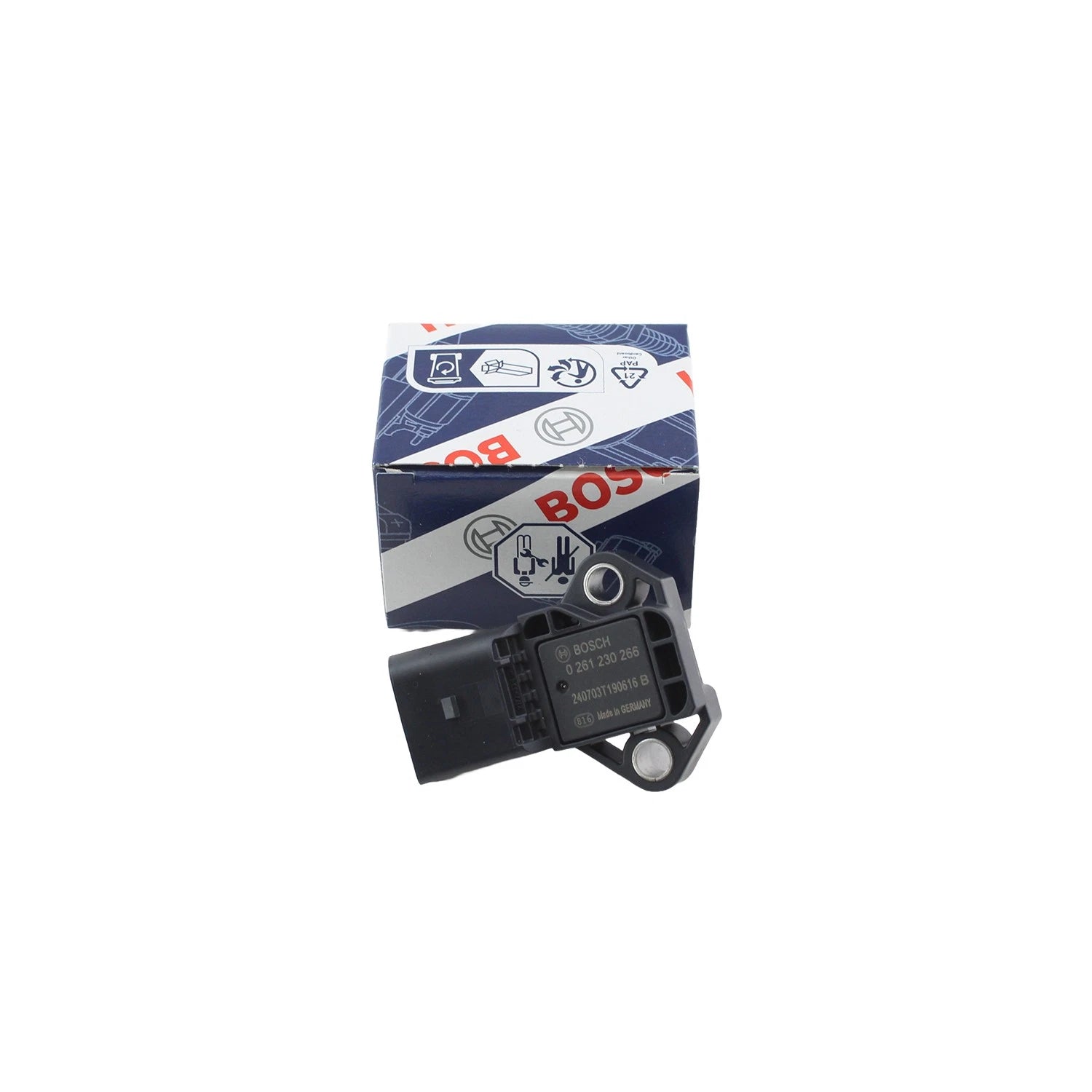 Bosch 0261230073 Boost Pressure Intercooler Thrust Sensor for Audi A3 VW Eos (2006–2013)