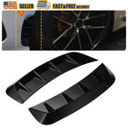 2X Black Side Fender Air Vents Wing Cover Trim for Universal Vehicles