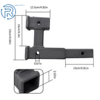 Adjustable Dual Ball Hitch Adapter for 2 Inch Receiver (5000LB Capacity)