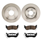 Rear Solid Rotors and Ceramic Pads Kit for Ford Explorer (2006–2010)