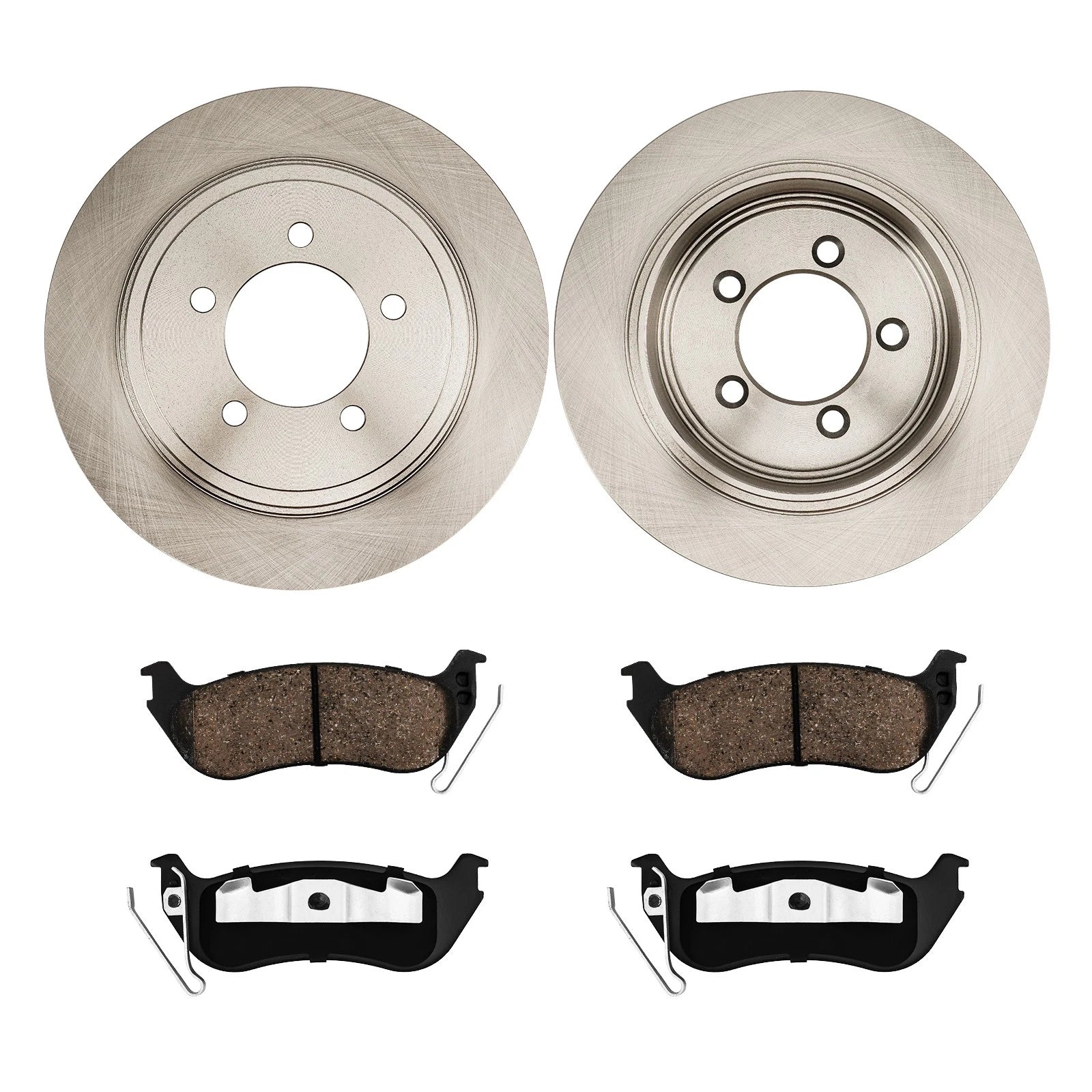Rear Solid Rotors and Ceramic Pads Kit for Ford Explorer (2006–2010)
