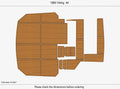 EVA Pads for Viking 44 Boat (1989) - Faux Teak Flooring Mat