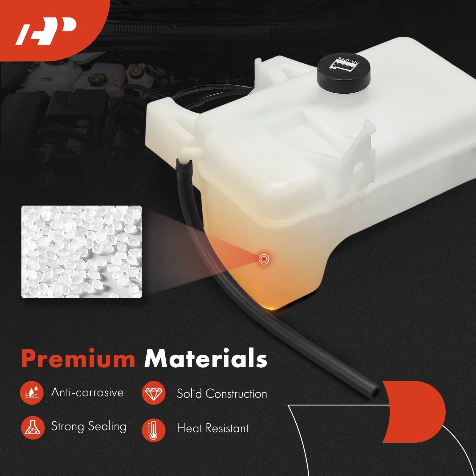 Engine Coolant Reservoir with Cap & Hose for Chevrolet Trailblazer (2002-2009)