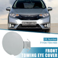 Front Bumper Tow Hook Cover 71104-T5H-H00 for Honda Fit Jazz (2014–2017) Silver Tone