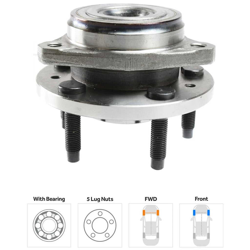 Wheel Hub for Ford Windstar (1998–2003) Front Left or Right with Bearing