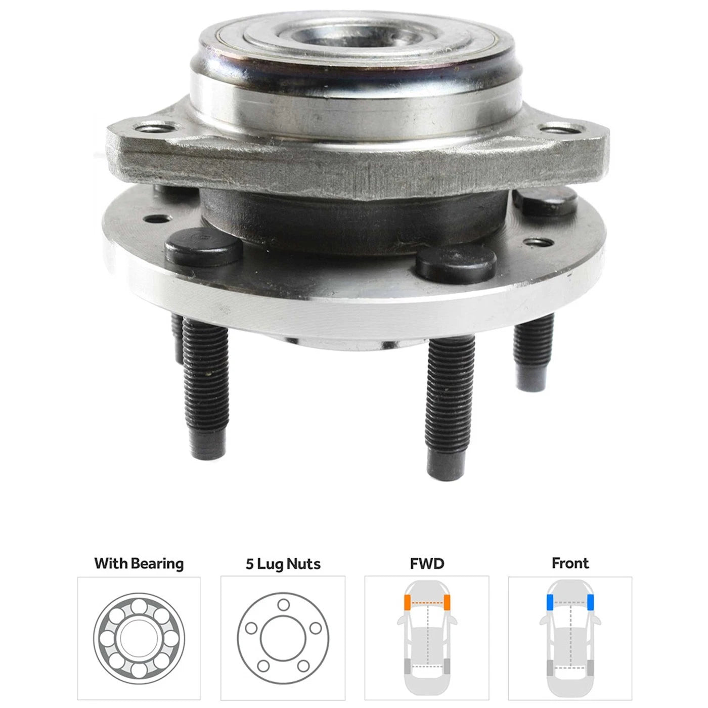 Wheel Hub for Ford Windstar (1998–2003) Front Left or Right with Bearing