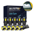 10X White LED Light Bulbs for Universal Vehicles (6000K)