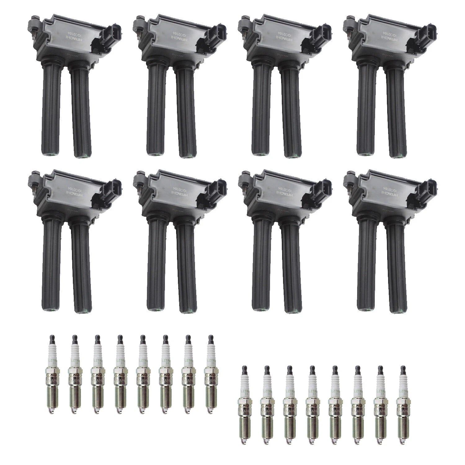Set of 8 Ignition Coils & 16 NGK Spark Plugs for Dodge Charger Ram 1500 (2009–2018)