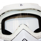Full Face Paintball Airsoft Mask for Motorcycle (Clear, Tactical, Detachable)