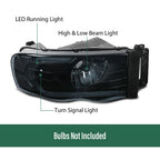 LED Tube DRL Headlights for Dodge Ram 1500 2500 3500 (2002–2005)