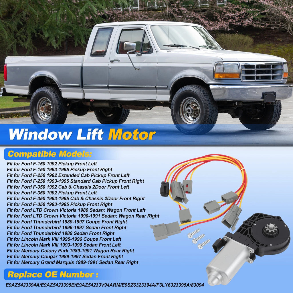 Power Window Lift Motor E9AZ5423394A for Ford F-150 F250 F350 (1993–1995)