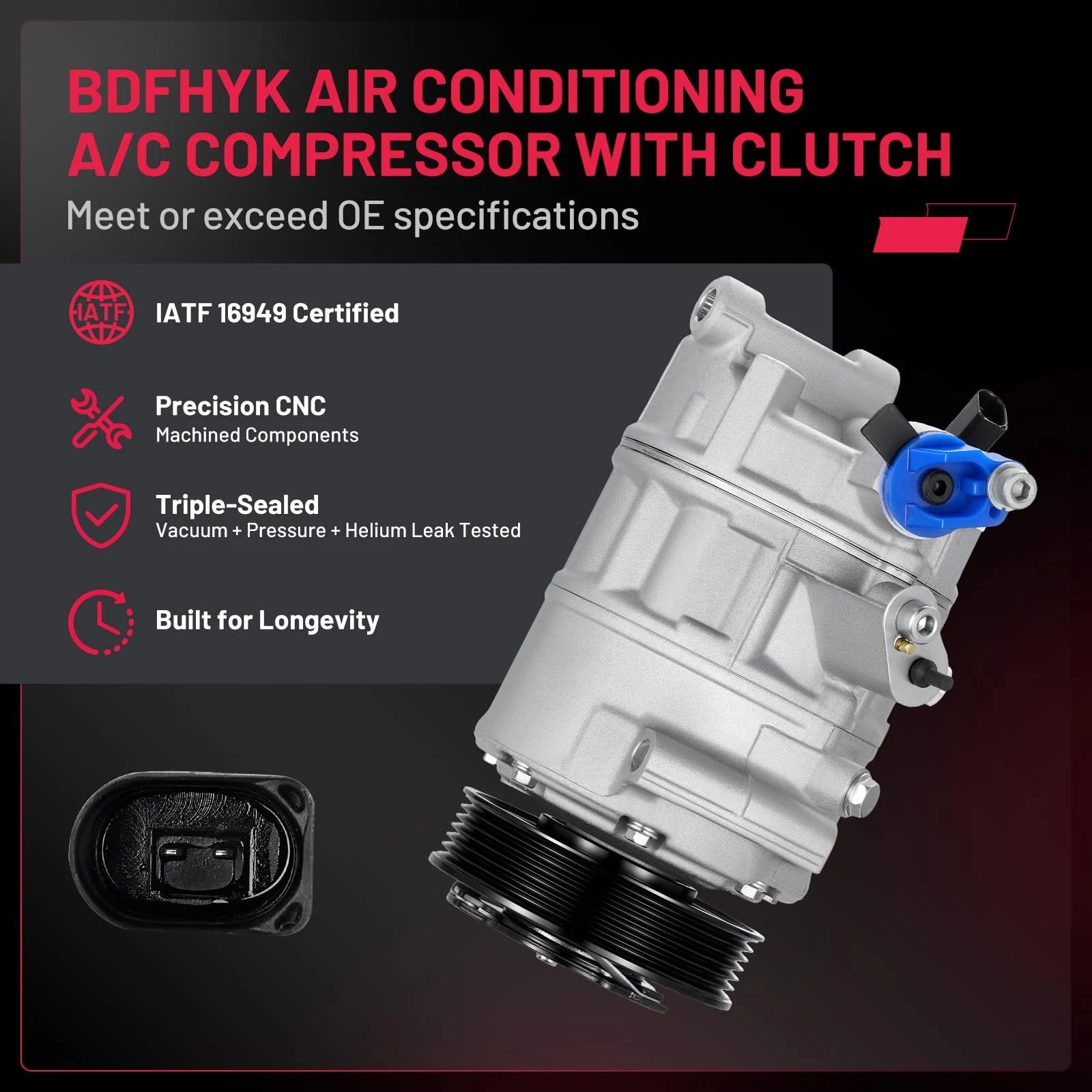 AC Compressor for Buick LeSabre Pontiac Bonneville (2000–2005)