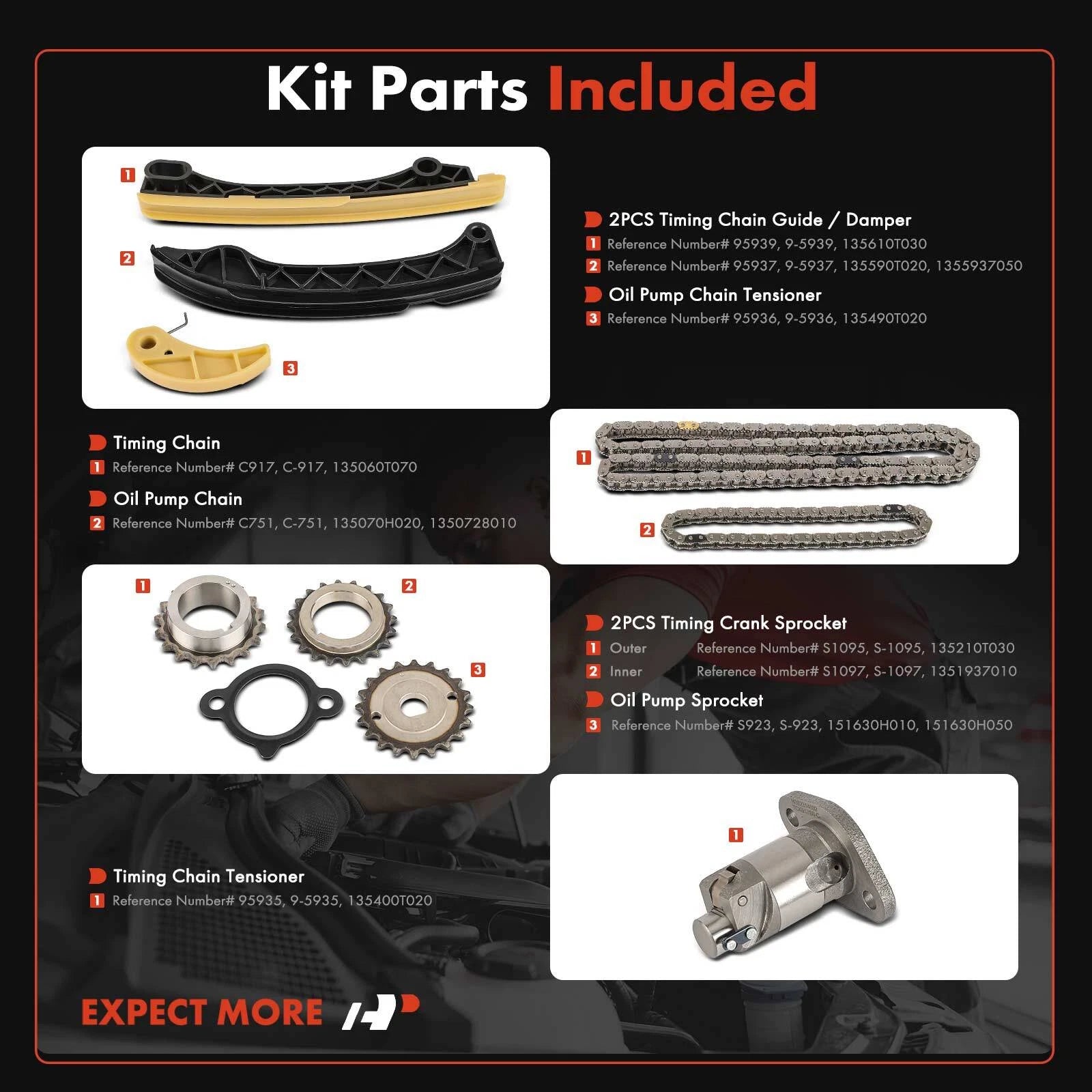 Timing Chain Kit for Toyota Corolla and Corolla iM (2014-2018)