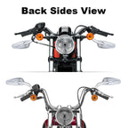 Chrome 8mm Rear View Mirrors for Harley Sportster XL883 1200 (2004–2023)