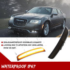 Amber LED Side Marker Light Lamps for Chrysler 300 (2015–2023)