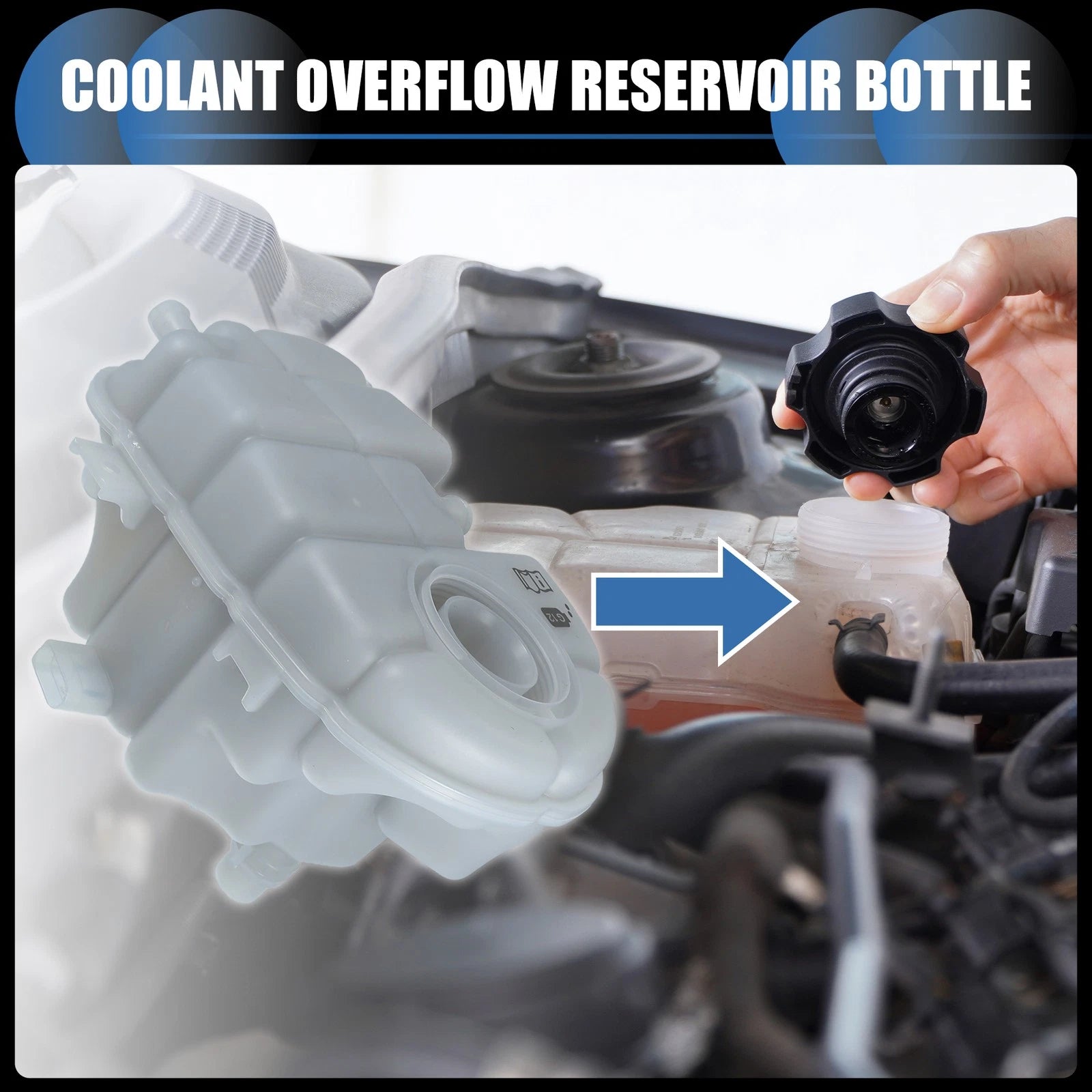 Coolant Expansion Recovery Overflow Tank No. 4G0121403G for Audi A6 (2011–2014)
