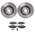 Akebono Euro Front Brake Kit 340mm Disc Rotors Pads for A3 Quattro (2015–2023)