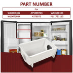 Ice Bucket Container for Whirlpool Kenmore Maytag (W10850492)