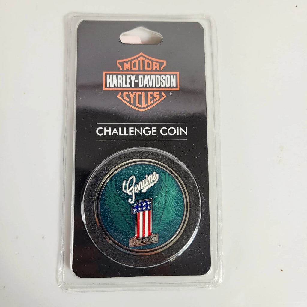 Winged #1 Logo Metal Challenge Coin for Harley-Davidson (1.75")