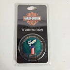 Winged #1 Logo Metal Challenge Coin for Harley-Davidson (1.75")