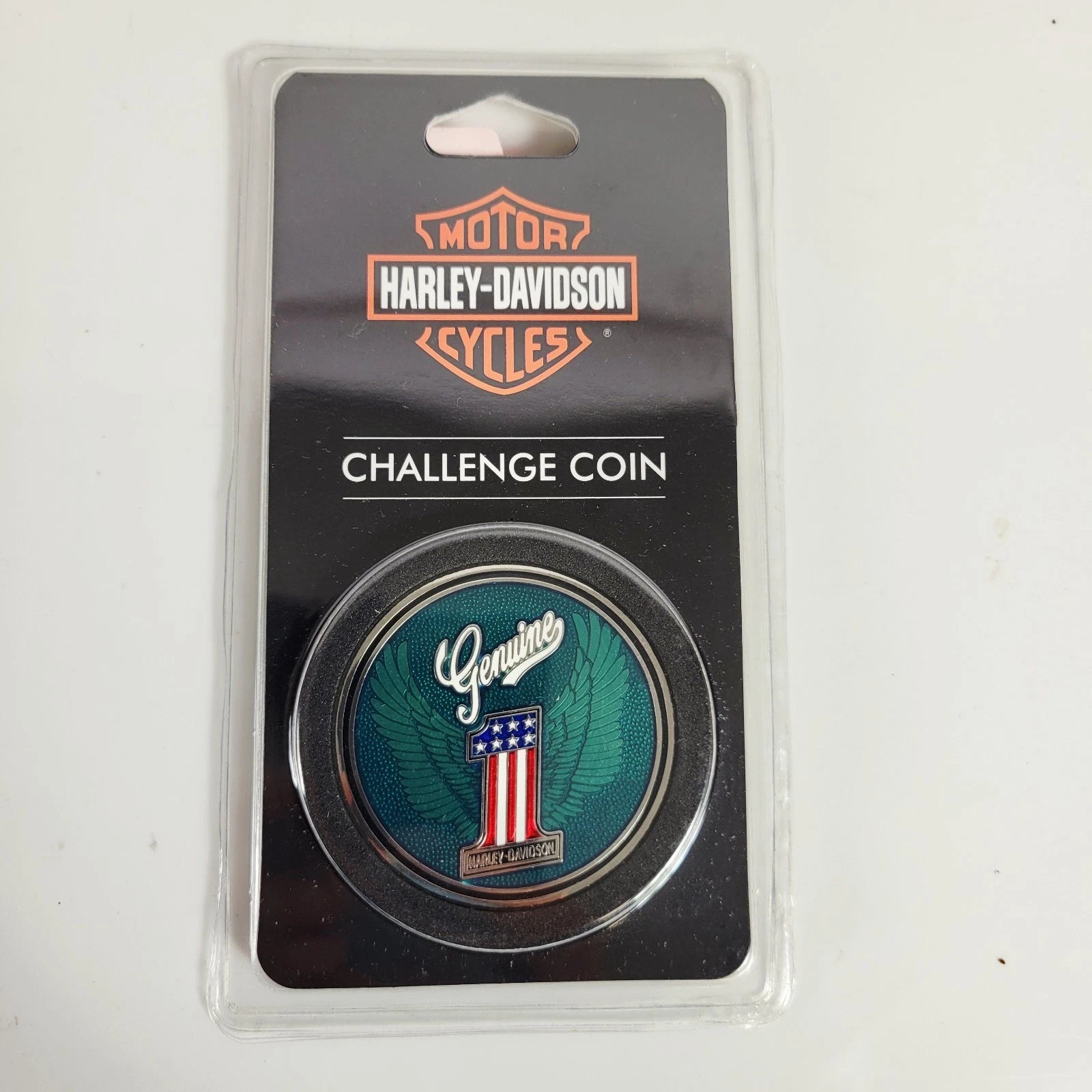 Winged #1 Logo Metal Challenge Coin for Harley-Davidson (1.75")