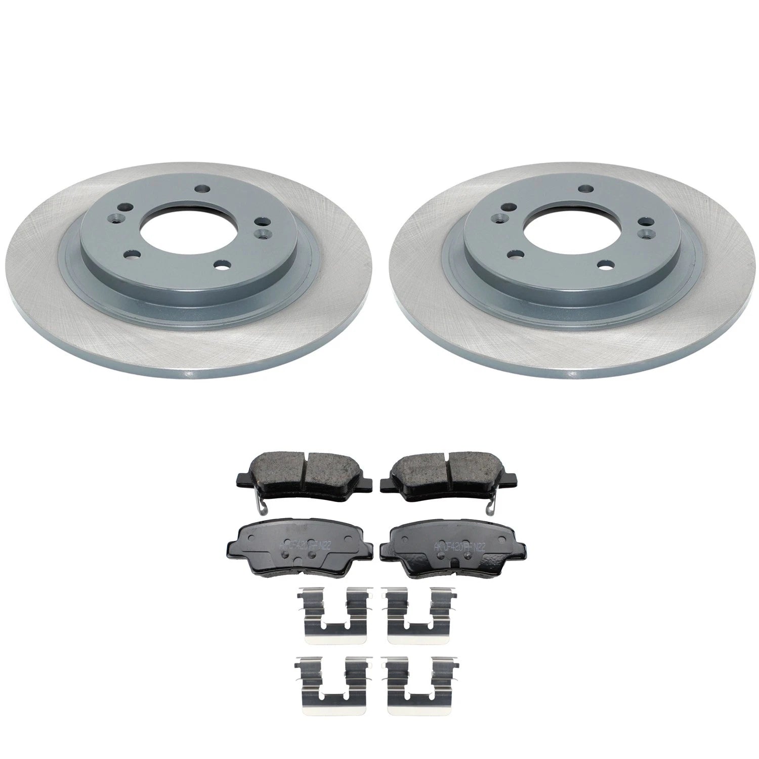 DuraGo Rear Rotors & Akebono ProACT Ceramic Brake Pads for Cadenza Sonata (2014–2019)