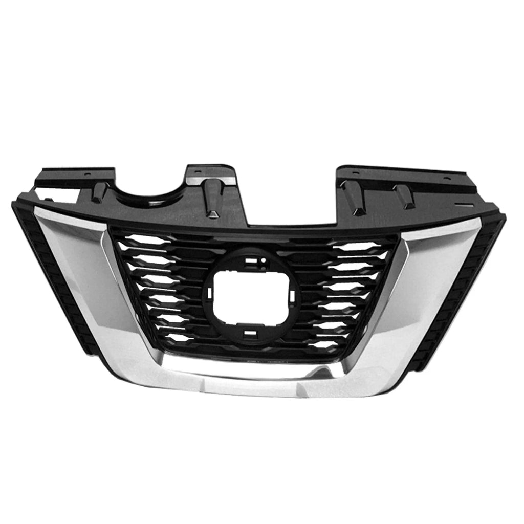 Replacement Front Grille Black Chrome ABS Plastic for 2018-2019 Nissan Rogue