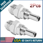 2Pcs -8AN Male Flare Bulkhead to 3/8 Hose Barb Fuel Tank Fitting Adaptor