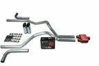 2.5" Dual Exhaust Kit for Chevy GMC 1500 (2019–2025) - Cherry Bomb Extreme Slash Tip