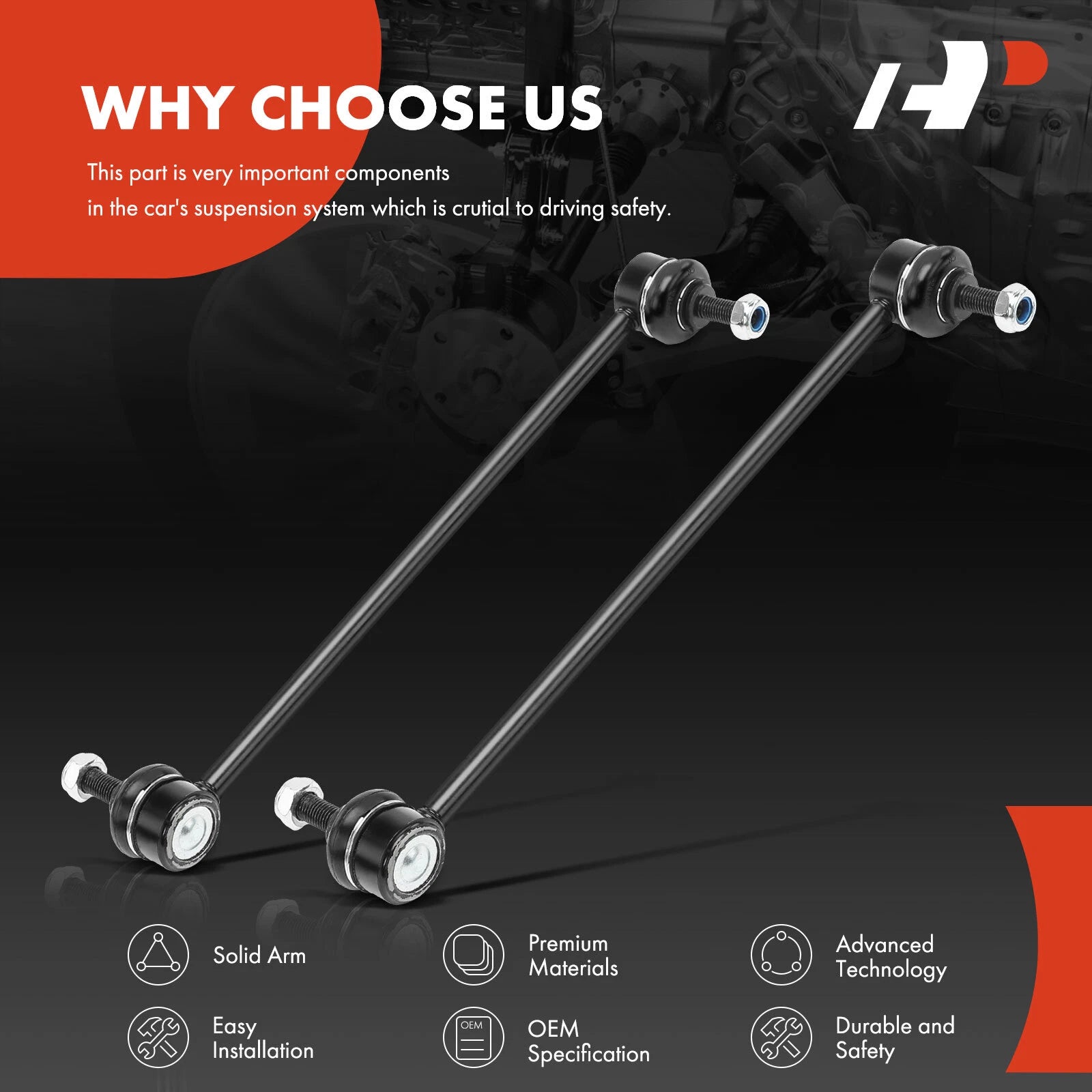 2X Front Stabilizer Bar Link Kit for Honda CR-V (2017-2022)