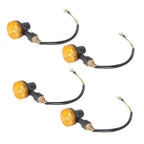 Set of 4 Universal Motorcycle Turn Signal Lights Amber Indicator