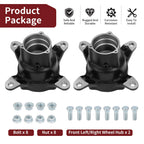 2X Front Wheel Hub w/ Bolts for Polaris Norwegian Magnum 4X4 (1997–1998)