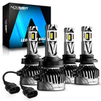4X NOVSIGHT 9005/HB3 H11 LED Headlight Bulbs for High & Low Beam (6500K)