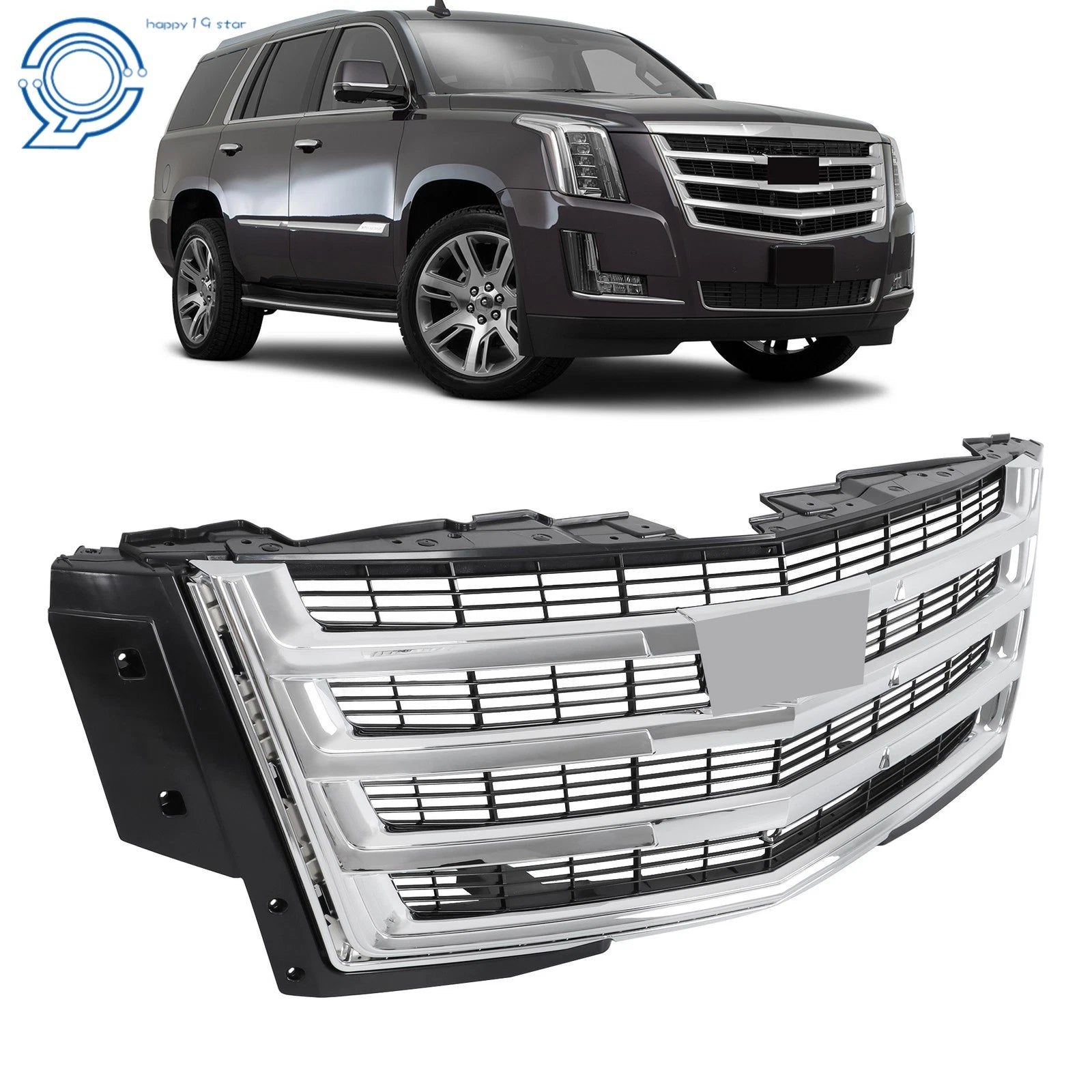 Front Bumper Grille Chrome for Cadillac Escalade (2015–2020) 23405570
