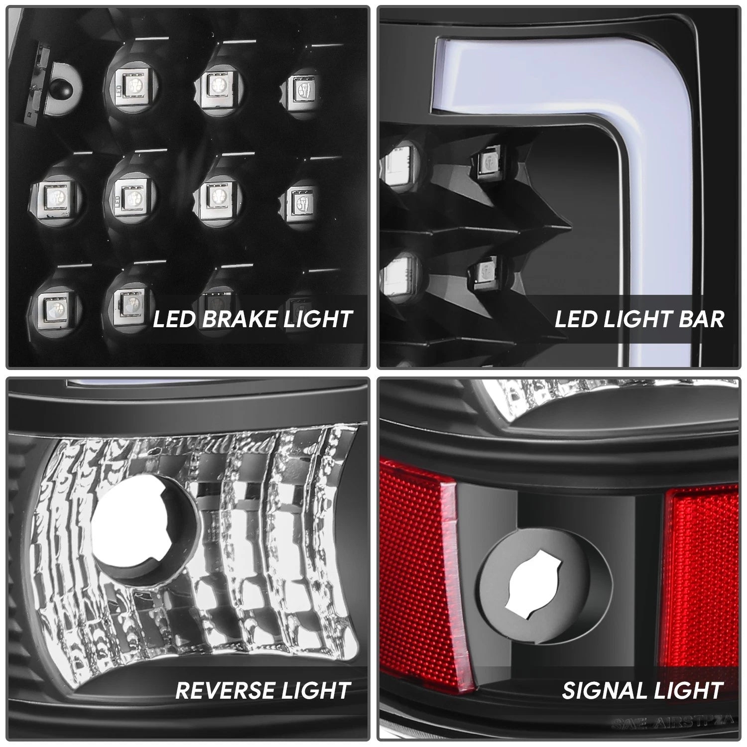 LED C-Tube Bar Tail Brake Light Lamps for Silverado Sierra 1500 (2003–2007)