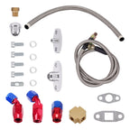 V-Band Flange Turbo for T3 T04e (420hp) Oil Feed and Drain Lines