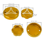 Brake & Clutch Cap Kit - Gold for Ducati Streetfighter V2 V4 Hyper 950 1100 SP