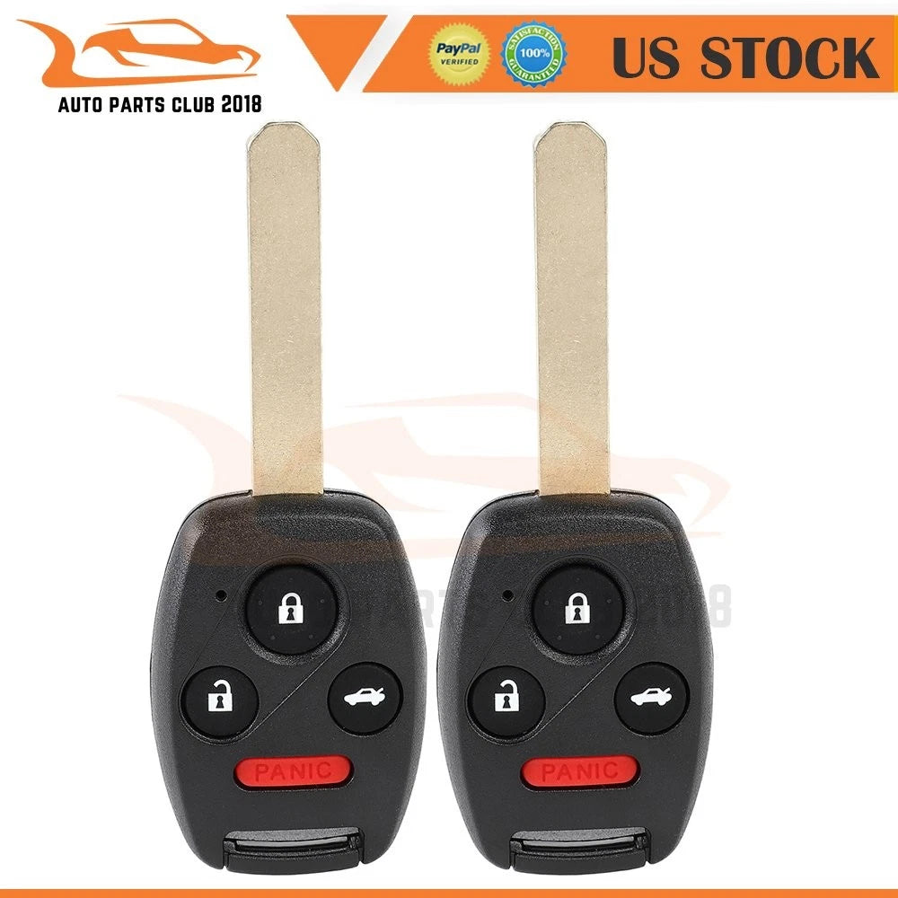 2X Key Entry Remote Fob for Honda Accord 2-Door (2008–2012) 4 Buttons