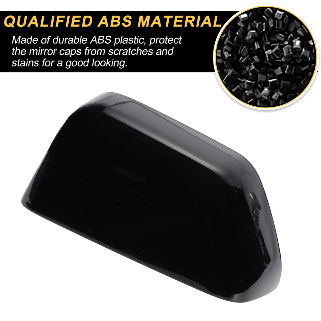 Left Side Mirror Cover Cap Gloss Black for Ford F-250 F-350 F-450 F-550 (2017–2022)