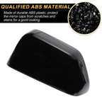 Left Side Mirror Cover Cap Gloss Black for Ford F-250 F-350 F-450 F-550 (2017–2022)