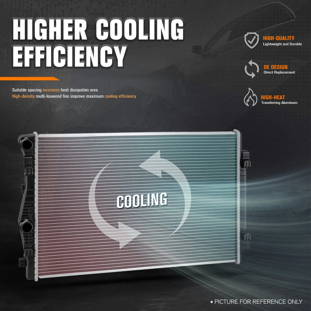 Aluminum Core Cooling Radiator DPI-13827 for Audi A3/VW Jetta 2015–2021